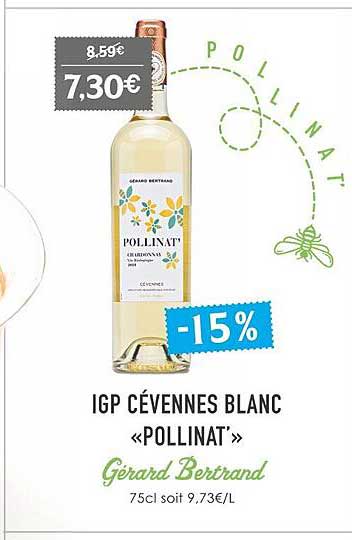 igp cévennes blanc «pollinat» gérard bertrand