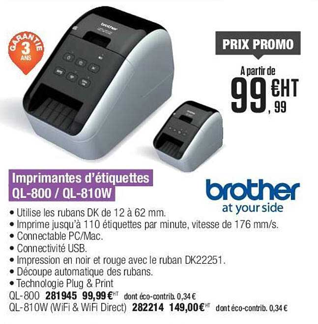imprimantes d'étiquetes ql-800 ql-810w brother