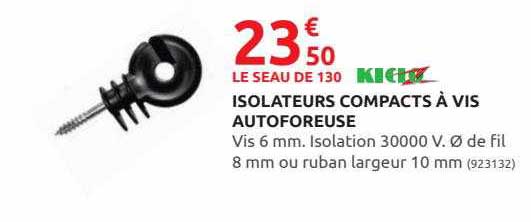 isolateurs compacts à vis autoforeuse