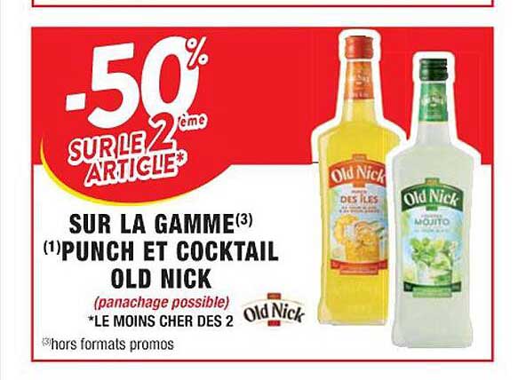 la gamme punch et cocktail old nick