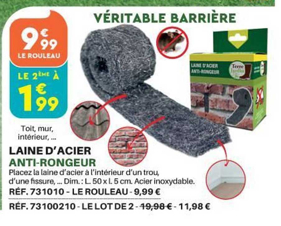 laine d'acier anti-rongeur