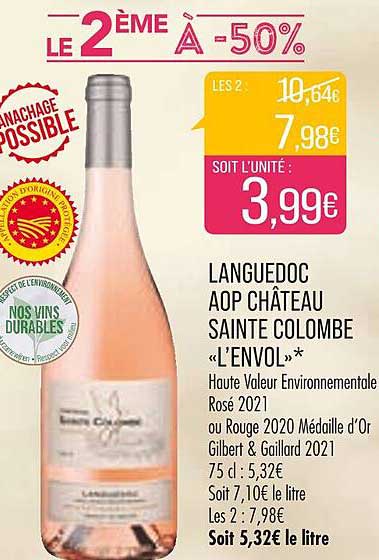 languedoc aop château sainte colombe "l'envol"