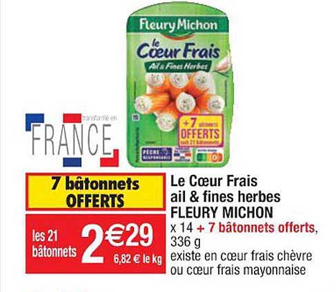 le cœur frais ail & fines herbes fleury michon