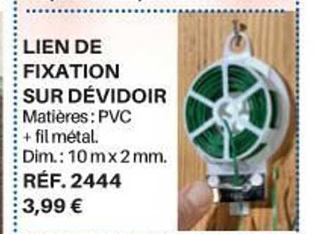 lien de fixation sur dévidoir