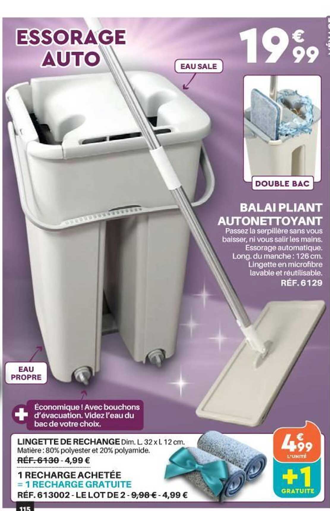 lingette de rechange 1 recharge achetée = 1 recharge gratuite
