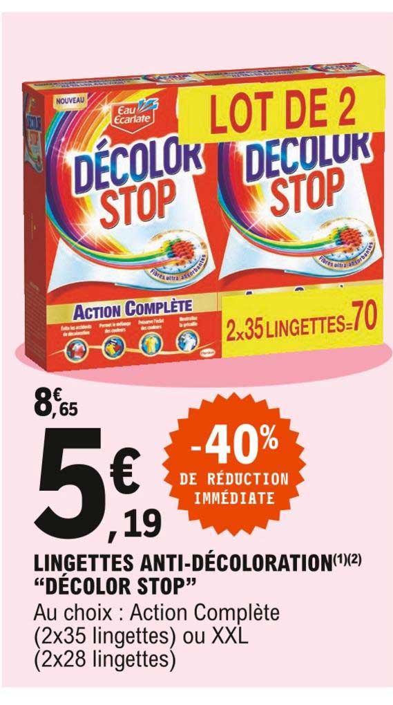 lingettes anti-décoloration "décolor stop"
