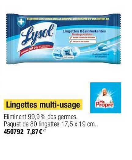 lingettes multi-usage mr. propre