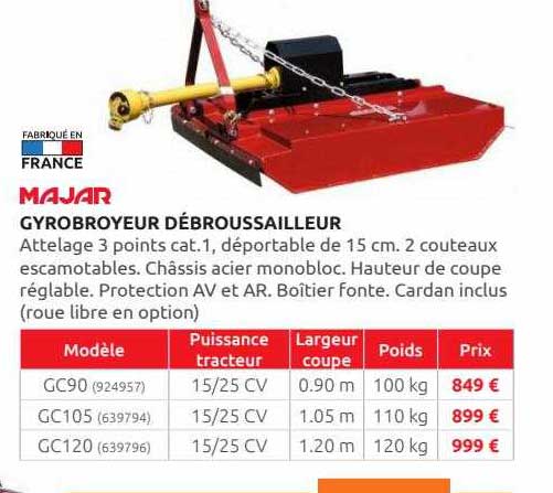 majar gyrobroyeur débroussailleur