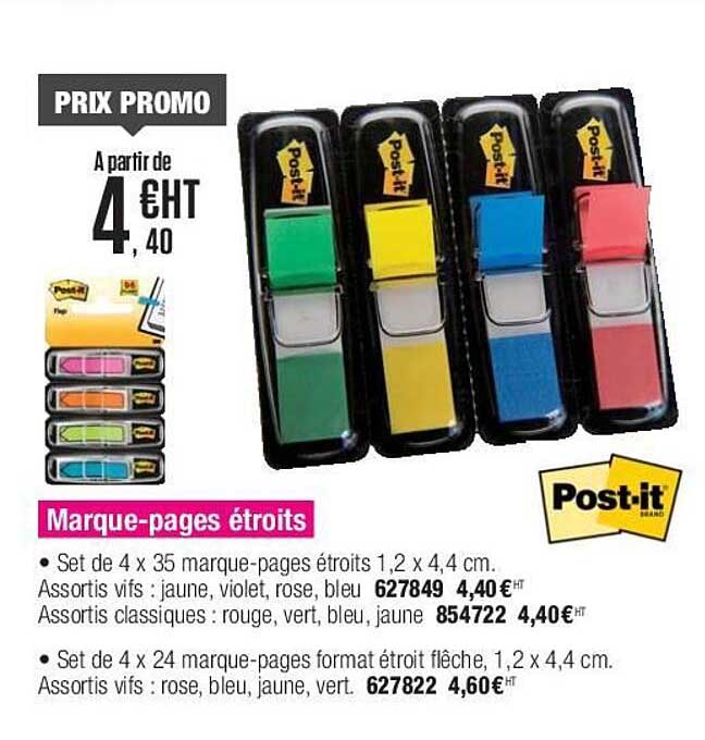 marque-pages étroits post-it