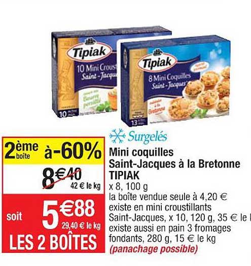 mini coquilles saint-jacques à la bretonne tipiak