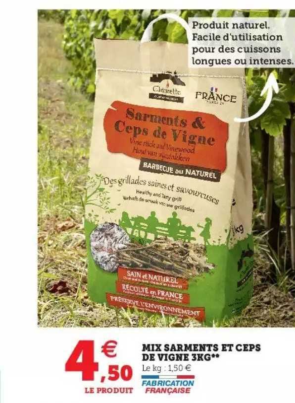 mix sarments et ceps de vigne 3kg