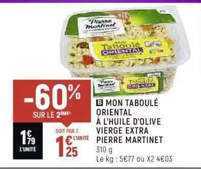 Mon Taboulé Oriental à L'huile D'olive Vierge Extra Pierre Martinet