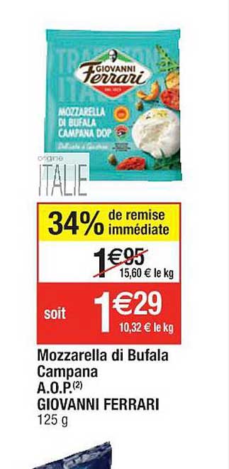 mozzarella di bufala campana a.o.p. giovanni ferrari