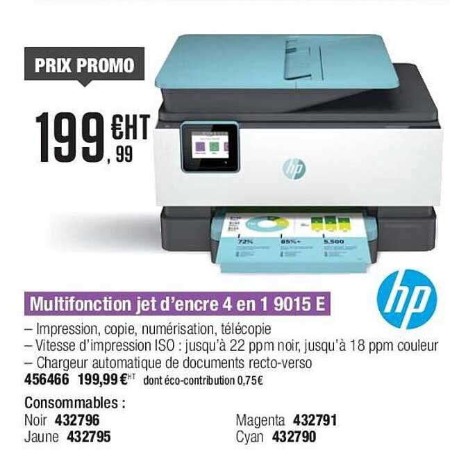 multifonction jet d'encre 4 en 1 9015 e hp