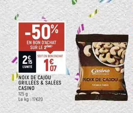 Noix De Cajou Grillées & Salées Casino