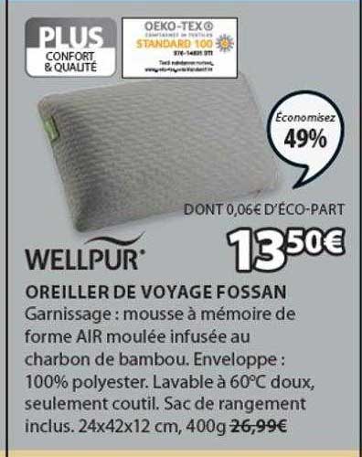 Oreiller De Voyage Fossan Wellpur