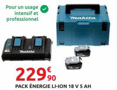 pack énergie li-ion 18 v 5 ah makita