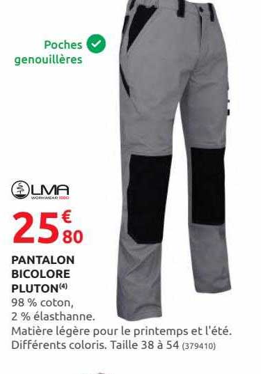 pantalon bicolore pluton lma