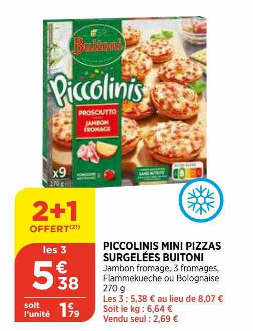 Piccolinis Mini Pizzas Surgelées Buitoni