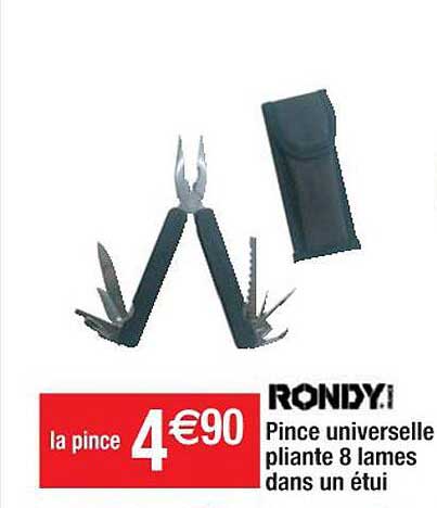 pince universelle pliante 8 lames dans un étui