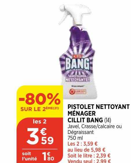 pistolet nettoyant ménager cillit bang