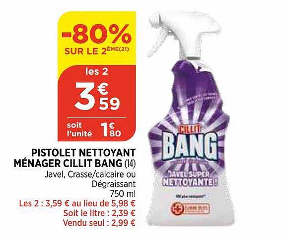 pistolet nettoyant ménager cillit bang