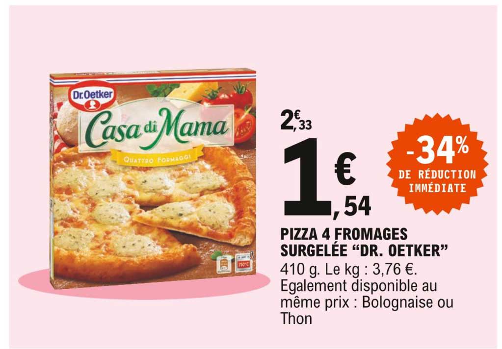 pizza 4 fromages surgelée "dr. oetker"