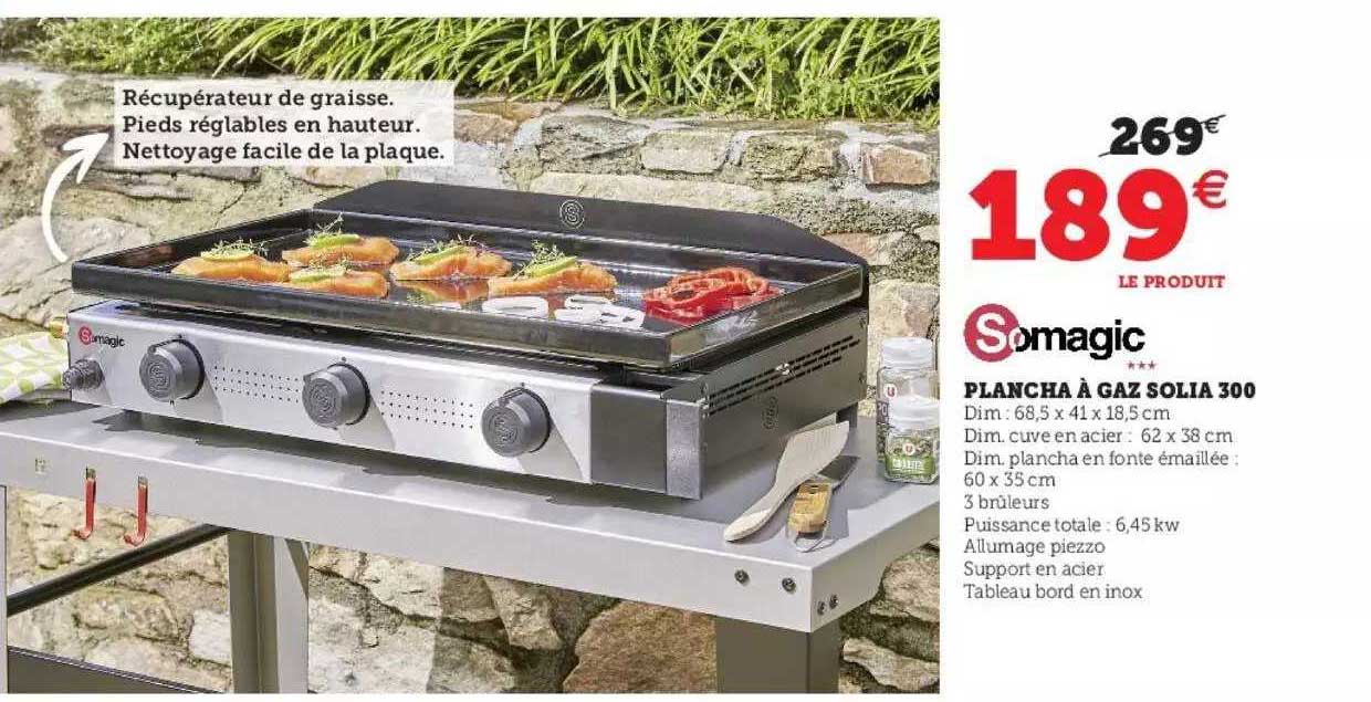 plancha à gaz solia 300 somagic
