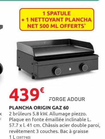plancha origin gaz 60 forge adour