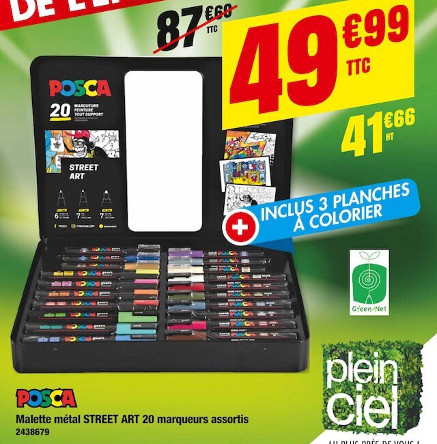 poisca malette métal street art 20 marquers assortis