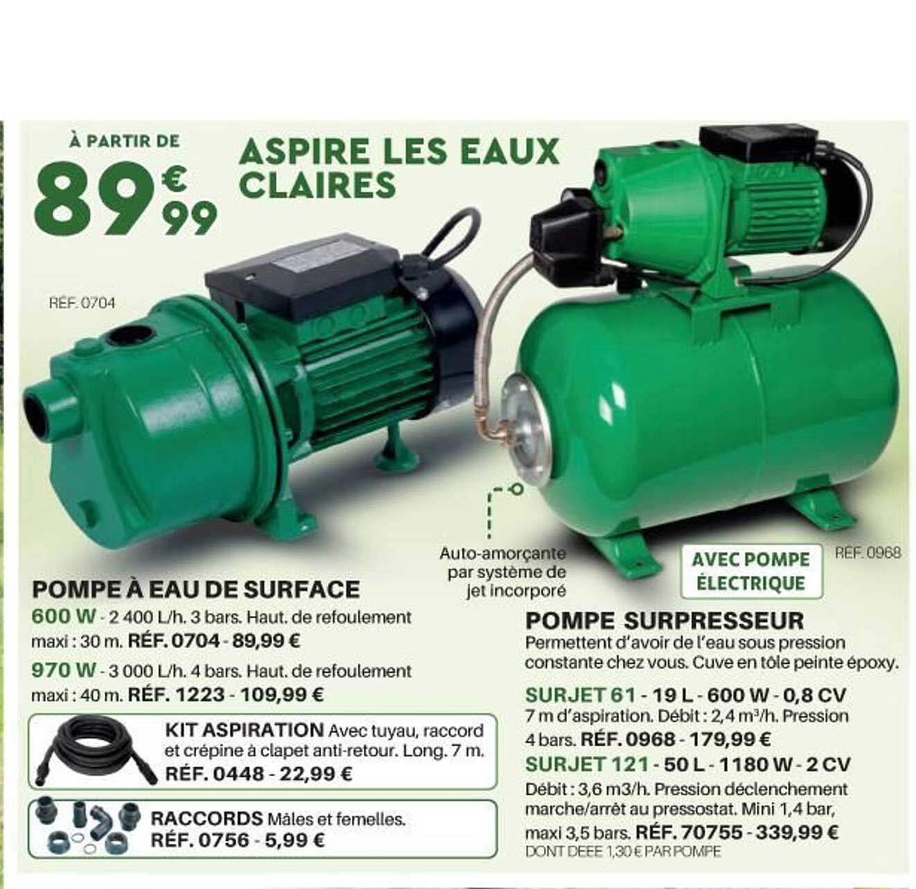 pompe à eau de surface pompe surpresseur