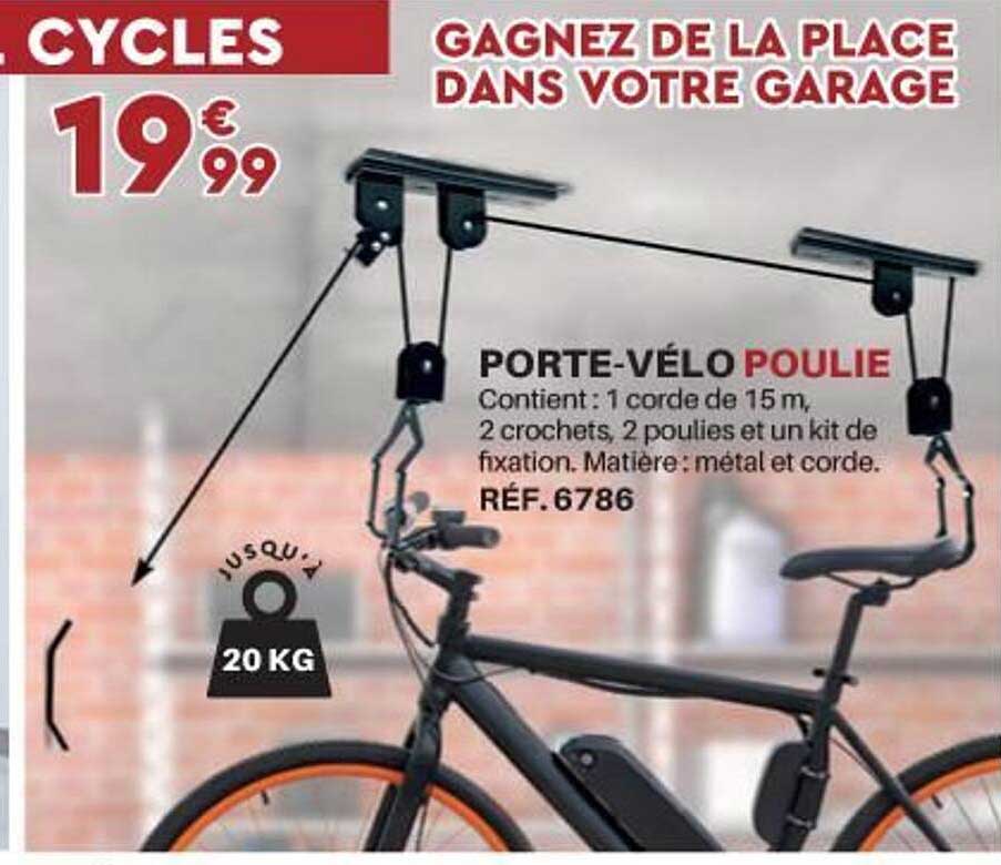 porte-vélo poulie