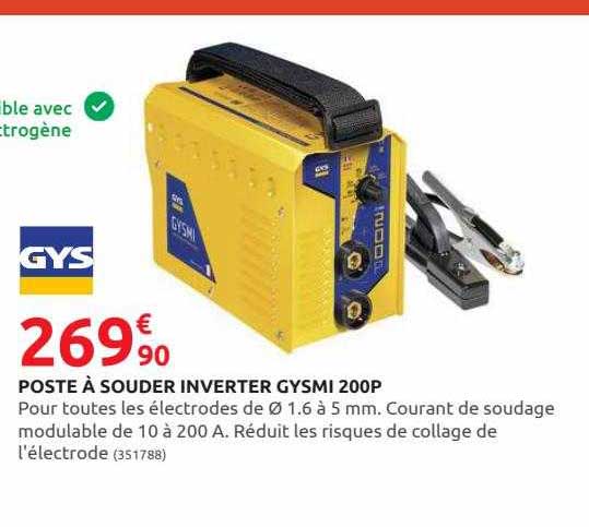 poste à souder inverter gysmi 200p