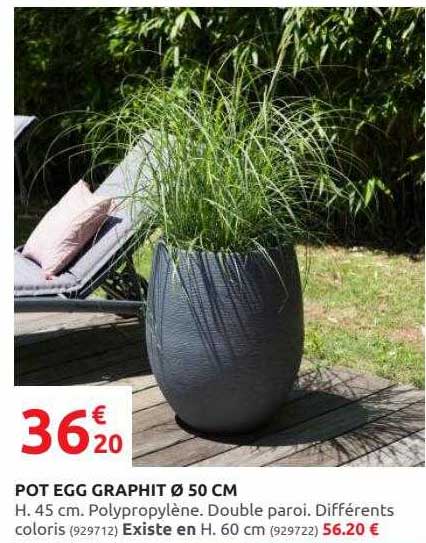 pot egg graphit ø 50 cm