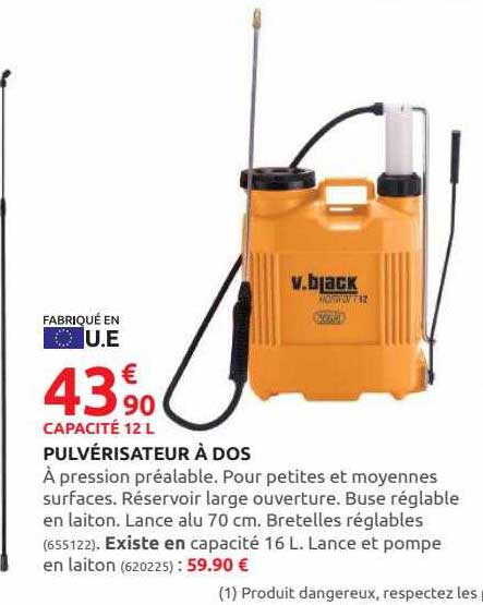 Pulvérisateur à Dos