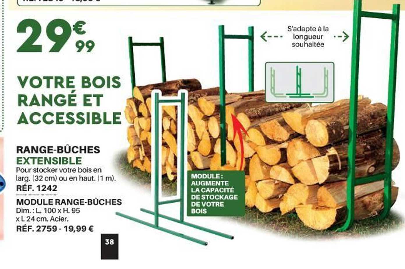 range-bûches extensible