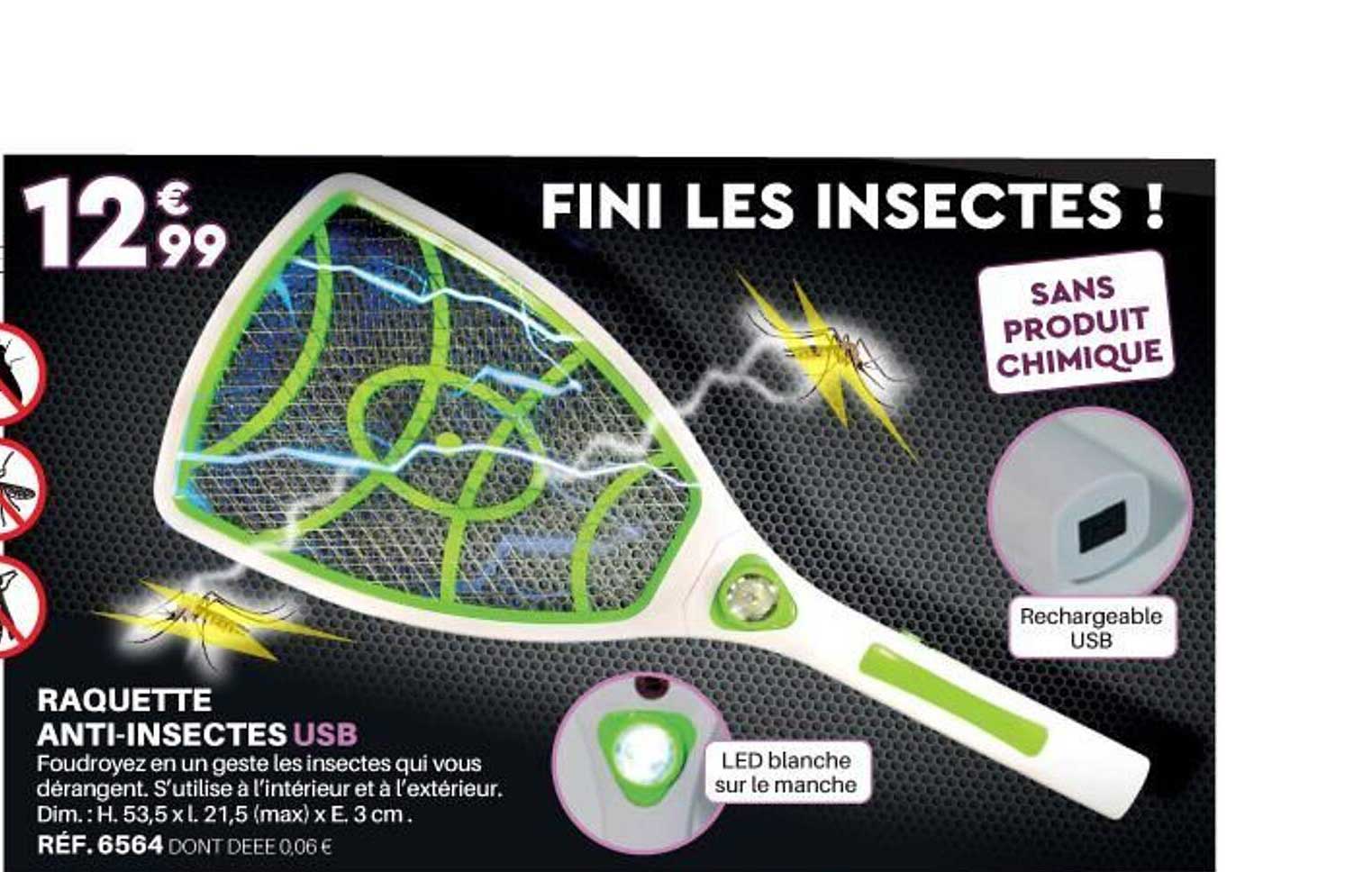 raquette anti-insectes usb