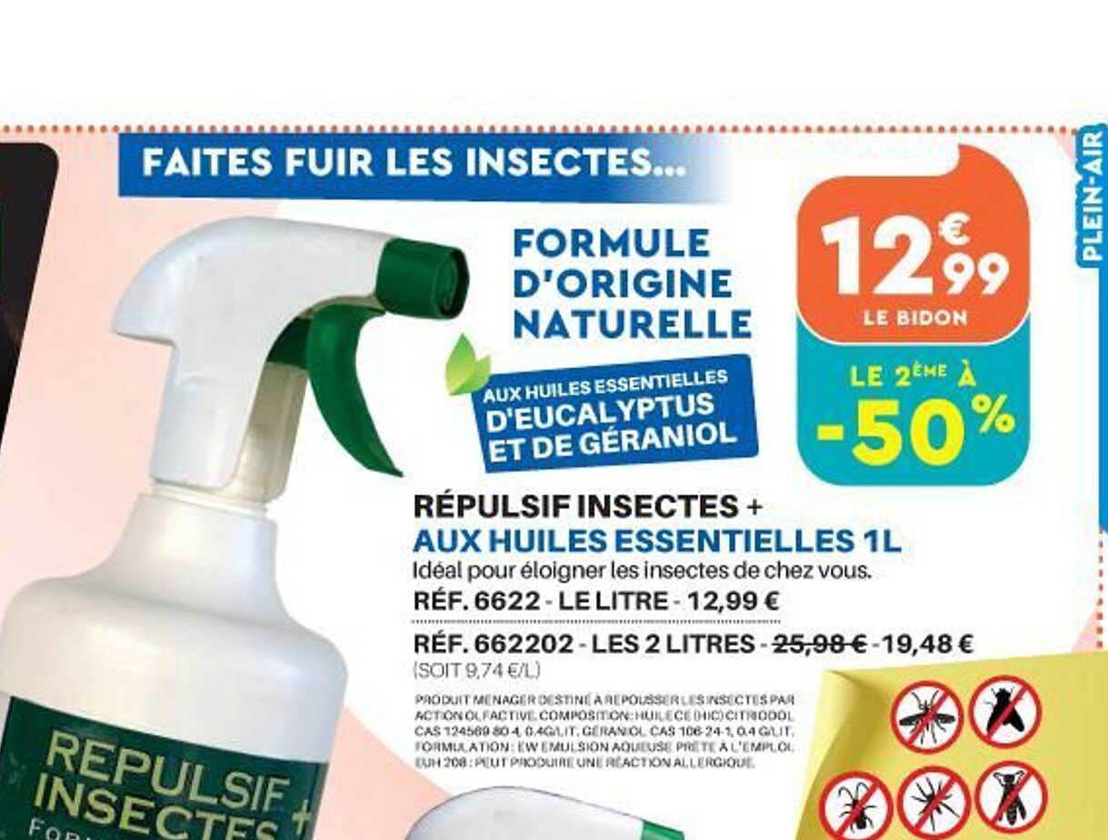 répulsif insectes + aux huiles essentielles