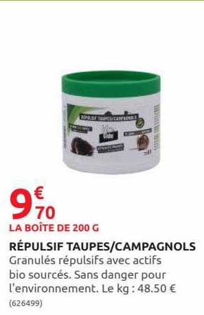 répulsif taupes campagnols