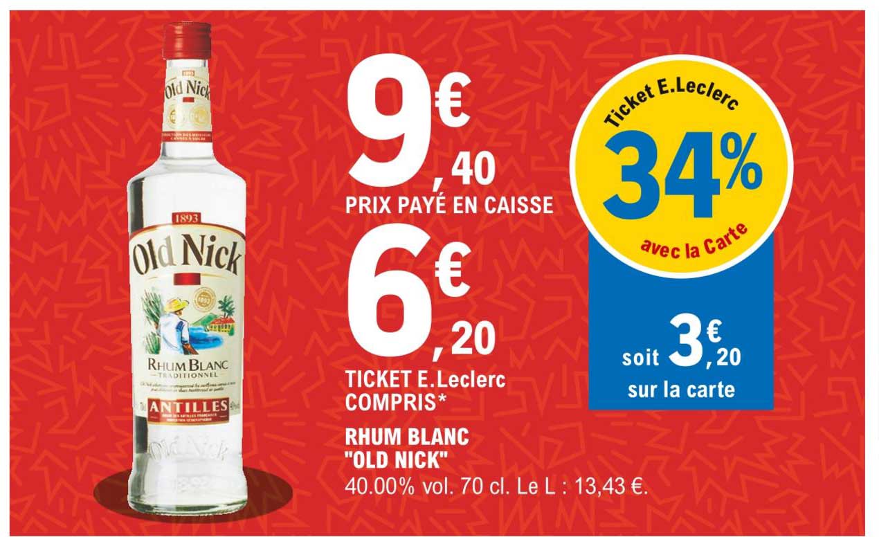 rhum blanc "old nick"
