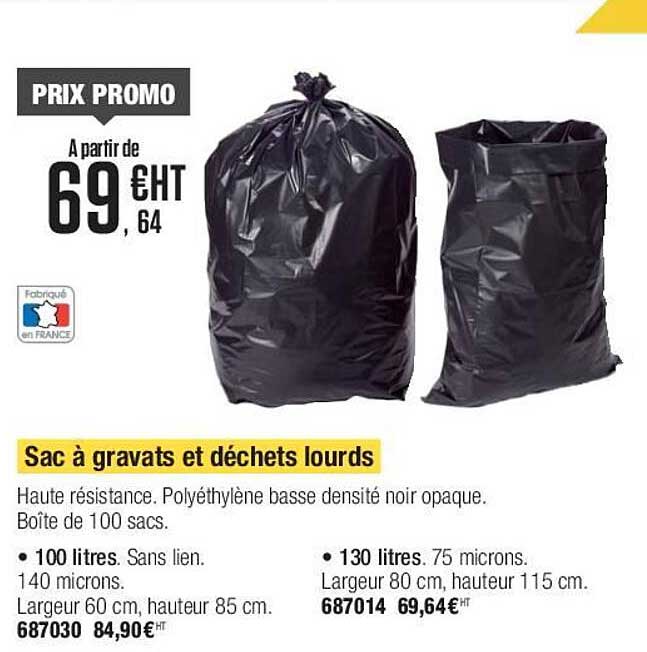 sac à gravats et déchets lourds