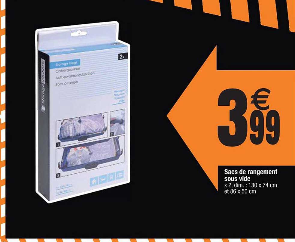 sacs de rangement sous vide