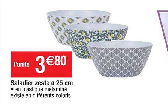 saladier zeste ø 25 cm