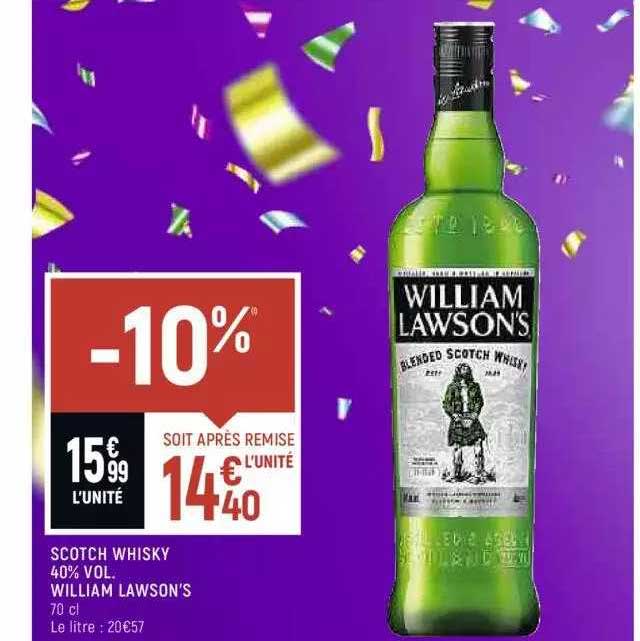 scotch whisky 40% vol. william lawson's