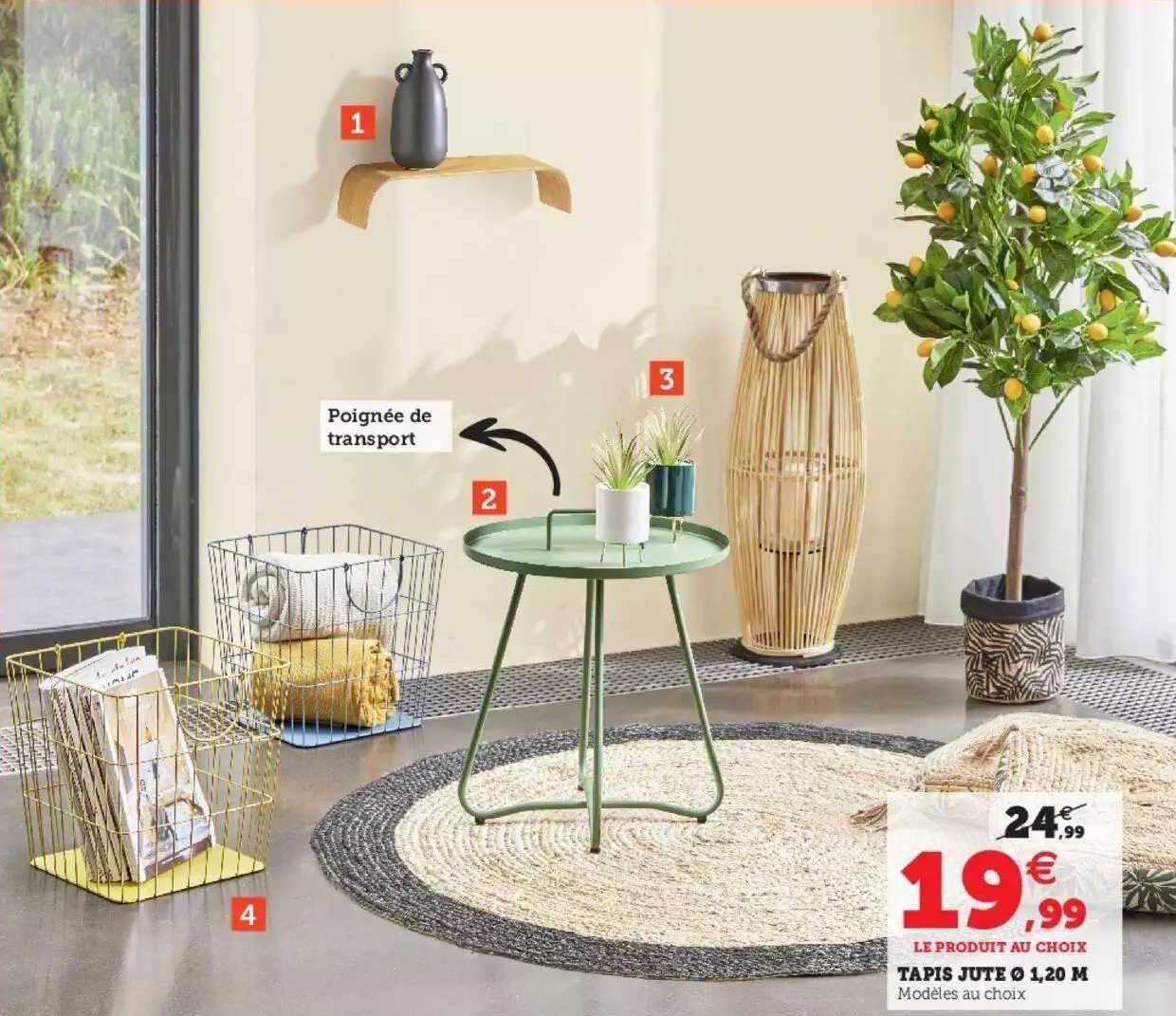 Tapis Jute ø  1,20 M