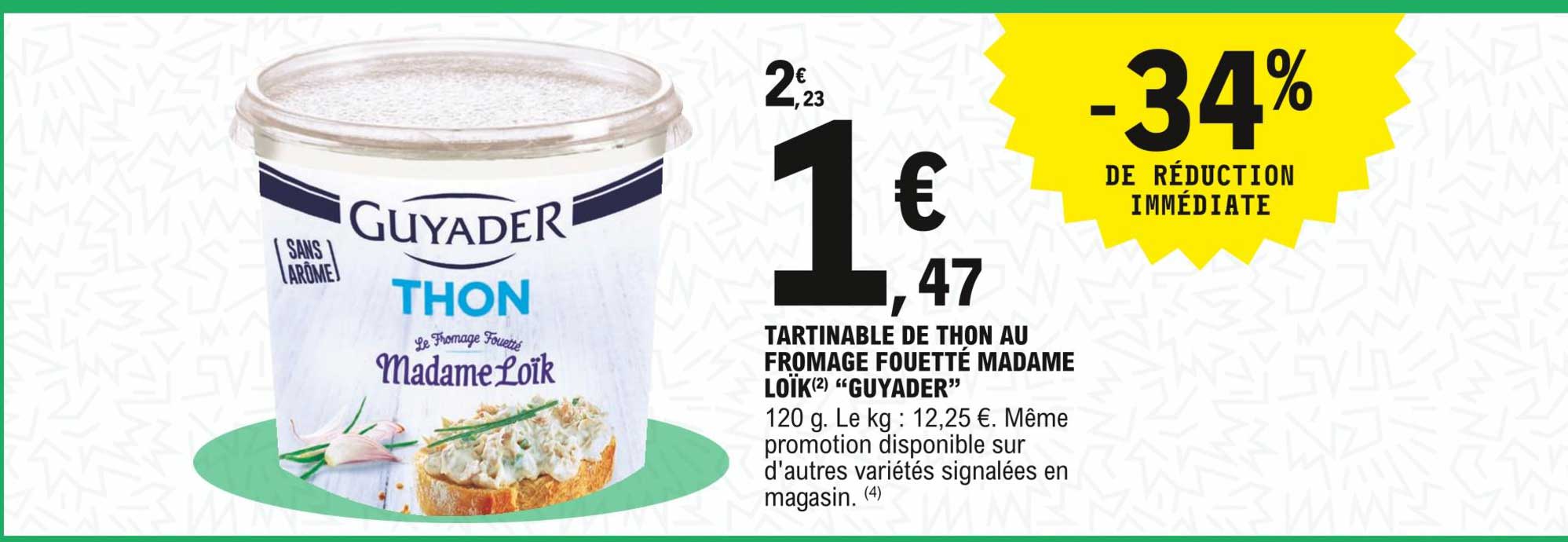 tartinable de thon au fromage fouetté madame loïk "guyader"