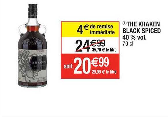 the kraken black spiced 40% vol.
