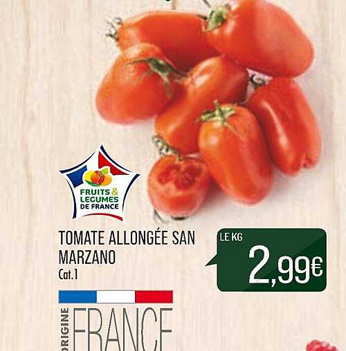 tomate allongée san marzano