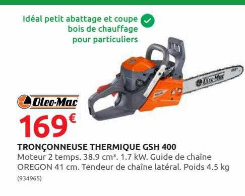 tronçonneuse thermique gsh 400 oleo-mac