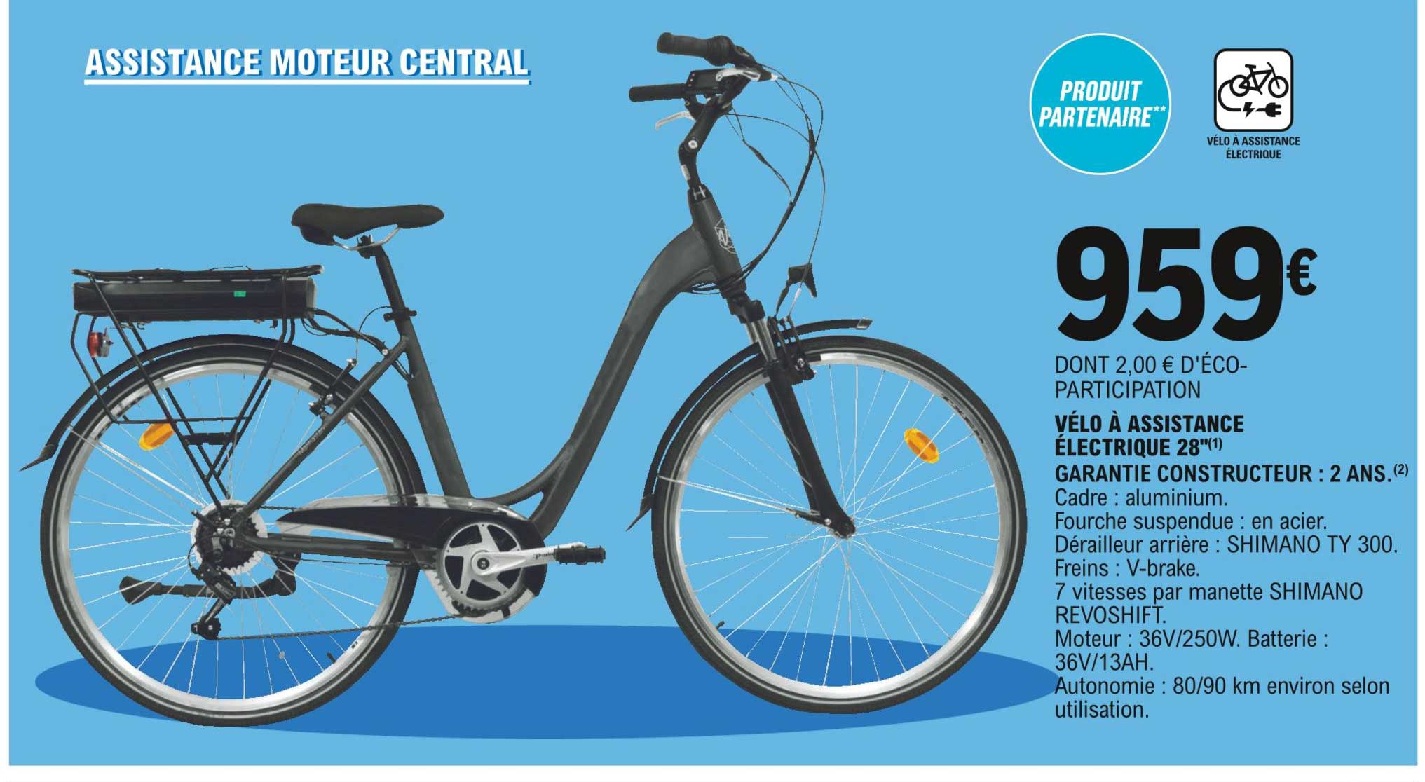 vélo à assistance électrique 28"